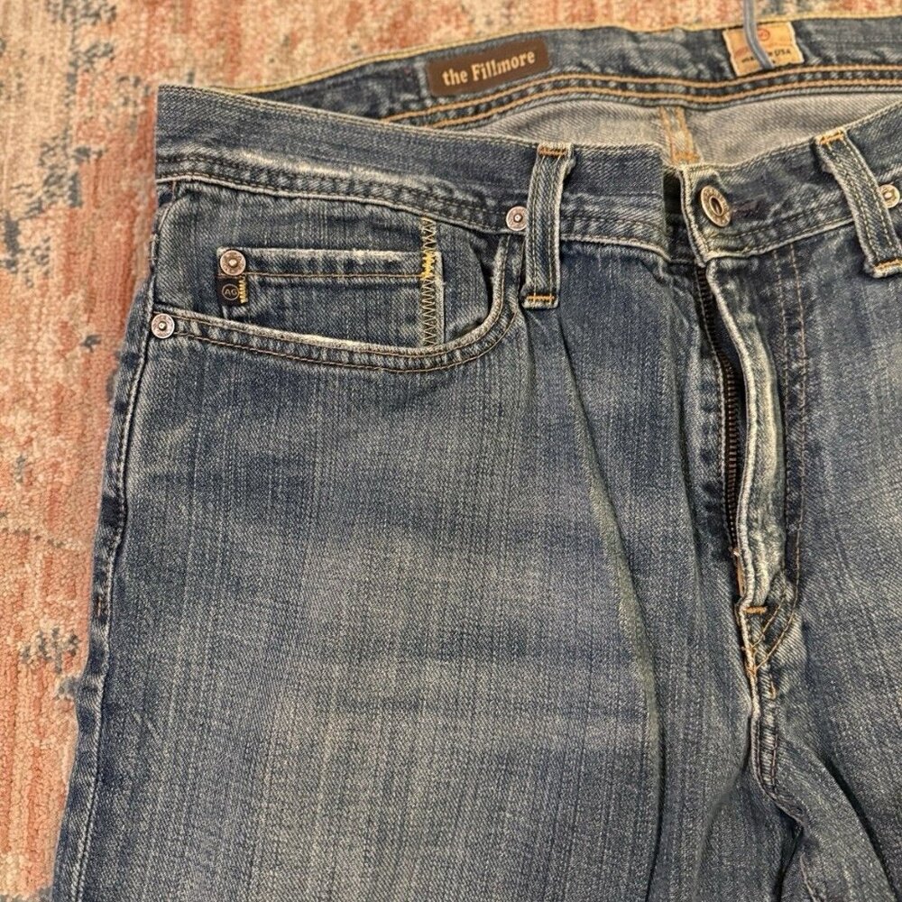 Adriano Goldschmied Jeans Mens 33 x 28.5 Blue Denim The Fillmore Made In USA - Picture 3 of 10